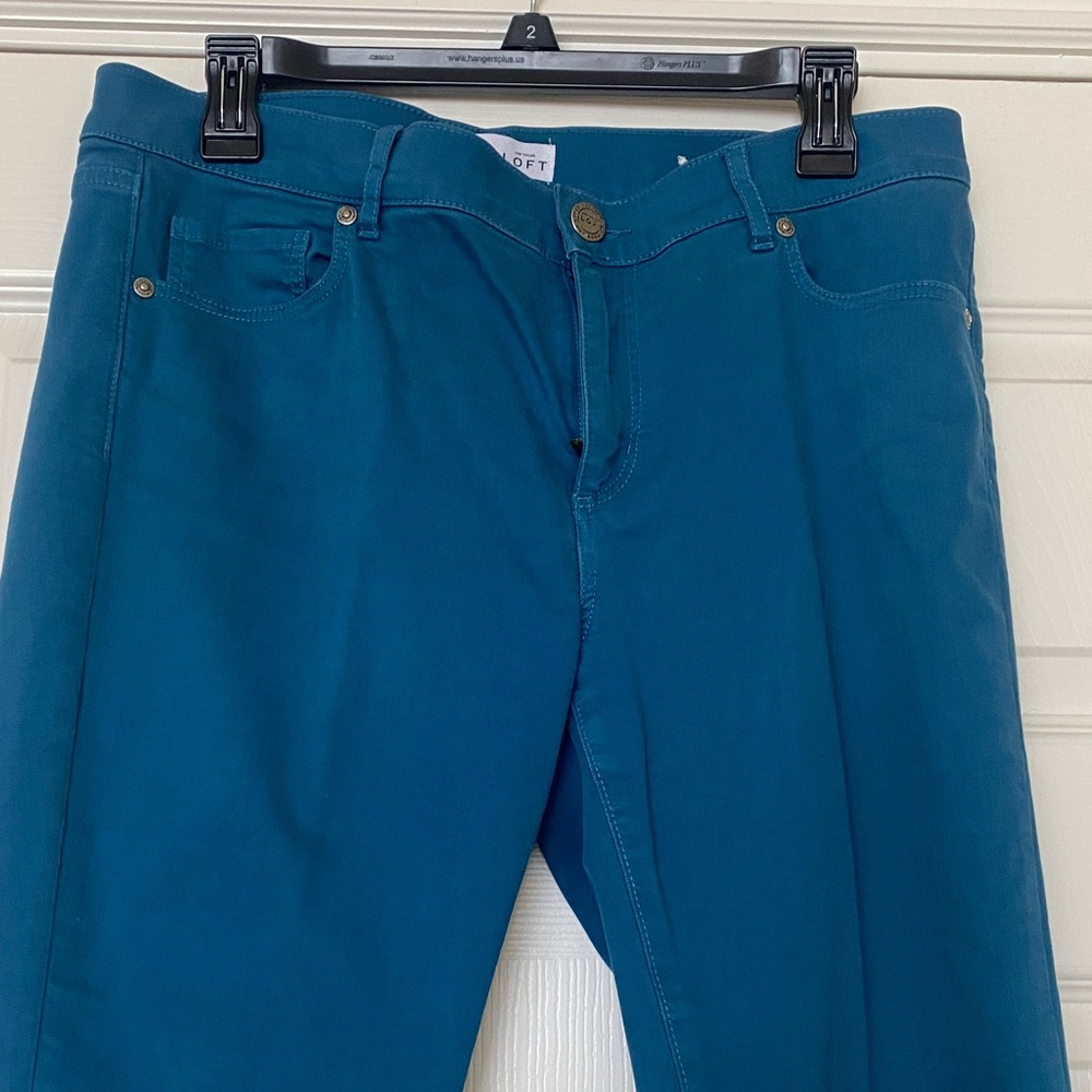 LOFT Teal Straight-Leg Women's Jeans